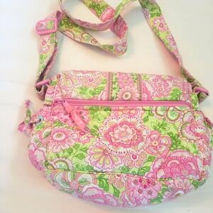 VERA BRADLEY Floral Pink and Green Women's Bag